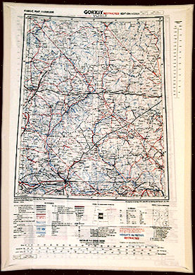 original Karten aus dem kalten Krieg.....cloth-maps....neuwertig....