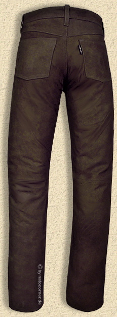 Jeans aus Leder in dunkelbraun -der Hit in den Siebzigern