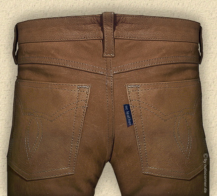 Lederjeans - NUBUK- Leder pur