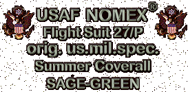Nomex USAF Flight Suit 27 / P, Summer
