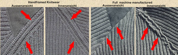 Handframed Knitwear und Maschinenware